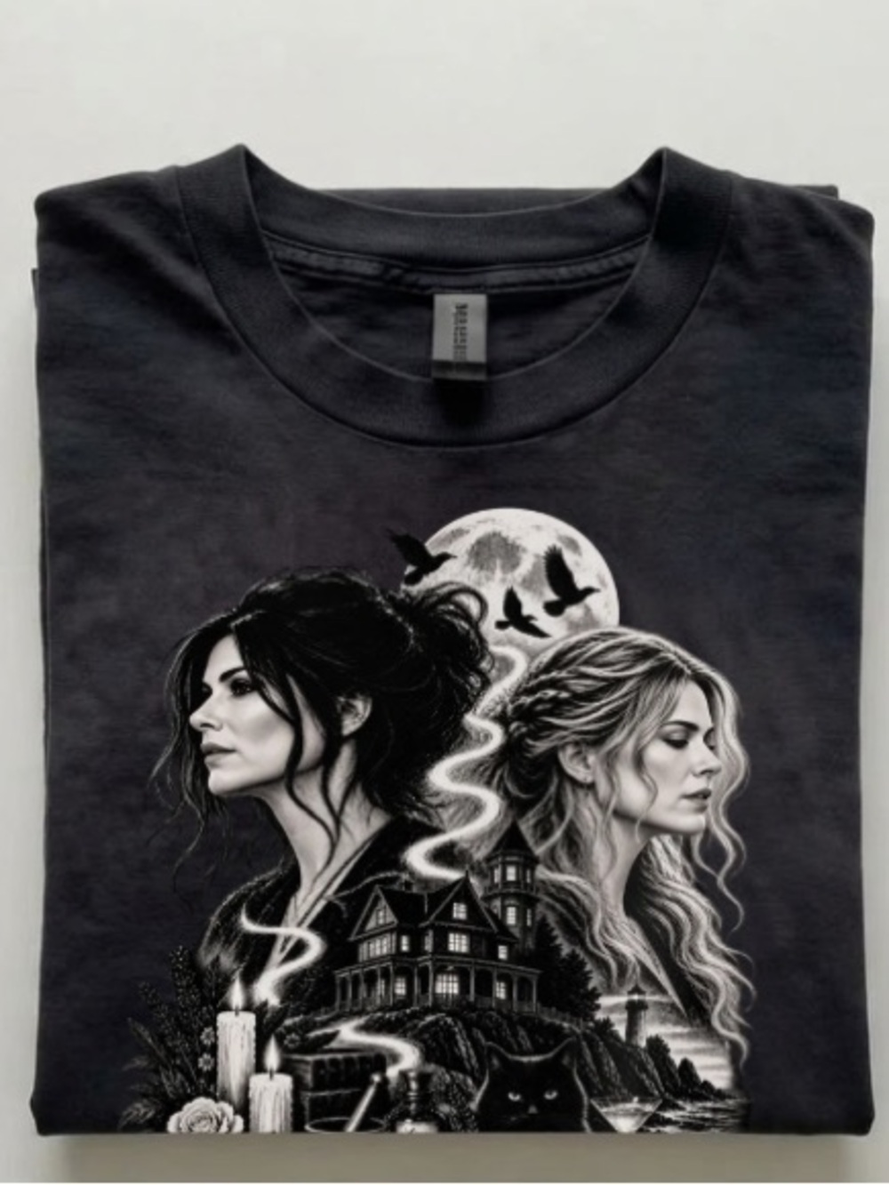 Practical Magic 2 Movie Witchcraft Sisters Moon Vintage Black T-Shirt